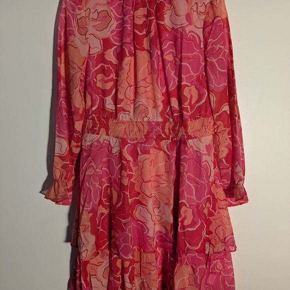 Allegra KFloral Pink Dress‎ M-L New - Picture 1 of 4